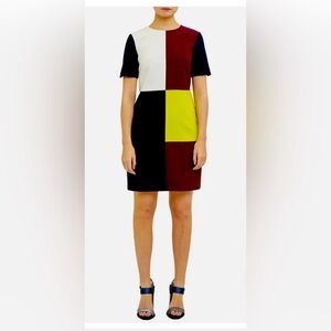 Ted Baker Dress Color By Numbers Ardell Colorblock Shift Dress Size Large
